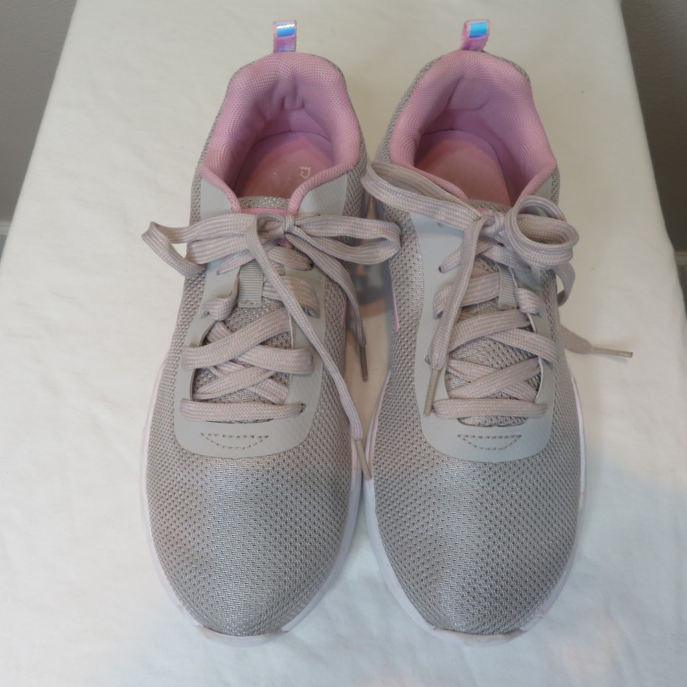 Reebok Womens Grey Pink Iridescent Mesh Running Shoes Sneakers Size 6 096069